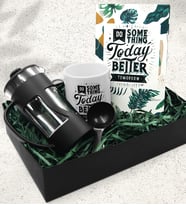 Özel Tasarım Kupa & Özel Tasarımlı Defter & French Press Hediye Seti