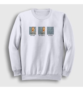 Presmono Unisex Beyaz Van Gone Art Painter Vincent Van Gogh Sweatshirt 303503tt (Beyaz)