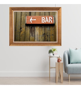 Altın Varaklı Çerçeveli Paspartulu  Tablo dtrt417 (Gold)