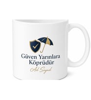 Kişiye Özel Sigortacı Ofis Hediyesi Kupa Bardak İsimli Sigorta Hediye