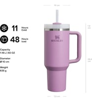 Quencher Pipetli Termos Bardak, 1.18 L