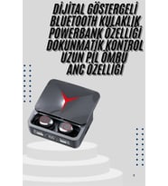 Kablosuz Bluetooth Kulaklık Powerbank Özellikli Göstergeli Hd Mikrofon