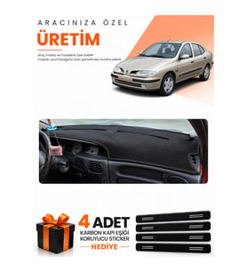 RENAULT MEGANE 1 (1995-2003) Uyumlu Torpido Koruma Örtüsü Oto Kılıfı - Siyah