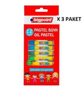 Bigpoint Pastel Boya 12 Renk x 3 Adet