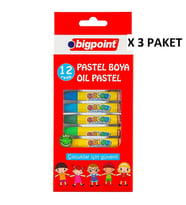 Bigpoint Pastel Boya 12 Renk x 3 Adet