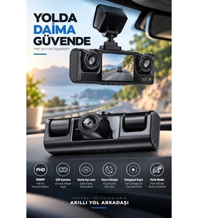 Çift Kameralı 1080P Full HD Araç Kayıt Kamerası