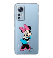 Xiaomi Mi 12 Uyumlu Kamera Korumalı Kapak Minnie Mouse Tasarımlı Şeffaf Silikon Kılıf