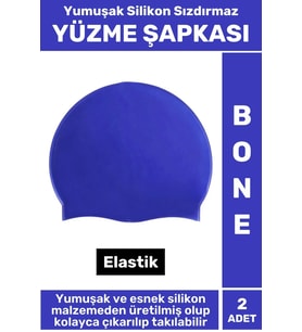 Özel Üretim Su Geçirmez Elastik Yüzücü Havuz Deniz Yüzme Şapkası Yumuşak Silikon Bone 2 Adet