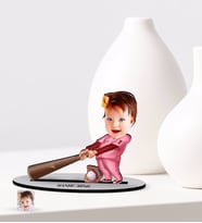 BK Gift Kişiye Özel Bebek Karikatürlü Ahşap Biblo Model-7
