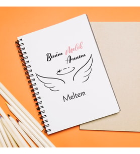 Melek Annem Tasarımlı Defter Kişiye Özel