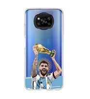 Poco X3 Pro / X3 NFC Uyumlu Lionel Messi Arjantin Tasarımlı Şeffaf Telefon Kılıfı