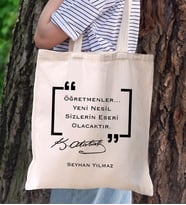 BK Gift Kişiye Özel Öğretmenler Günü Tasarımlı Kanvas Bez Çanta- 14, Öğretmene Hediye, Öğretmenler Günü