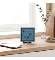 Dinlenen Kedi Modern Dekoratif Hatıra, Sevdikleriniz İçin Hediyelik Sempatik Armağan 10x10 cm