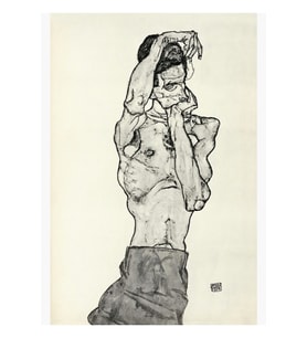 Egon Schiele - Zeichnungen Iı 1914 Tablo Ahşap Poster Dekoratif