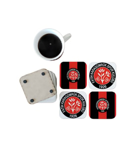 Ghostbastır Design Fatih Karagümrük Spor Dekoratif Ahşap Bardak Altlığı Seti 0122