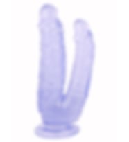 Konyax Çiftli Rengi Mor 19 cm Dildo