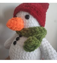 Kadife Kardan Adam, 20 cm (Parlak Beyaz)