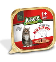 Jungle Kedi 100g Biftek/Dana Etli Ezme/Pate Mama x 32 adet