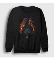 Presmono Unisex Siyah Alevler Pubg Sweatshirt 29822tt