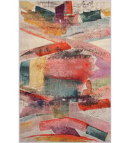 Eliana Home Baskılı, Yıkanabilir Kaymaz Taban Salon Halısı LNA1128 100x150 cm (Pembe)