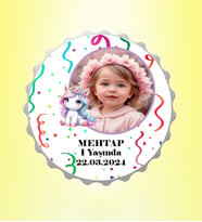 Pony Resimli İsimli Parti Magnet Kapak Açacak Kişiye Özel