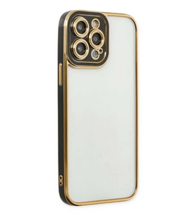 iPhone 14 Pro Max Kılıf Liva Lens Silikon - Siyah
