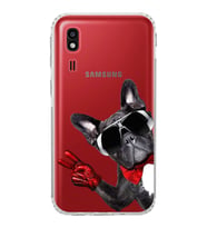 PrintiFy Samsung Galaxy A2 Core ile Uyumlu Köpek 2 Kamera Korumalı Şeffaf Kılıf