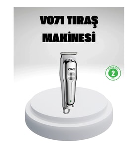 Mey İthalat® Gümüş Desenli Şarjlı Tıraş Makinesi – 120 Dakika Çalışma Süresi, 3 Başlıklı