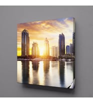 DÜNYANIN ÜNLÜ ŞEHİRLERİ EVLERİ KANVAS TABLO 120x120cm (Karışık)