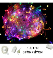FİŞLİ 220 VOLT 100 LEDLİ 10 METRE LED IŞIK RENKLİ LED IŞIK RENKLİ IŞIK İP IŞIK DEKOR LED IŞIK