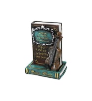 Kitap ve Keman Tasarımlı Biblo Kumbara - Vintage Model - Dekoratif Obje