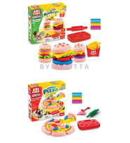 Pizza Seti Oyun Hamuru 150 gr + Hamburger Seti Oyun Hamuru 150 gr (Karışık)