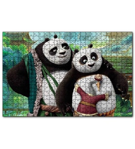 Cakapuzzle Li Shan Ve Po İle Kung Fu Panda Görseli Puzzle Yapboz MDF (Ahşap) (120 Parça)