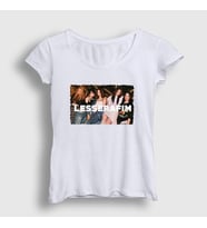 Presmono Kadın Beyaz Le sserafim K Pop T-Shirt 438511tt (Beyaz)