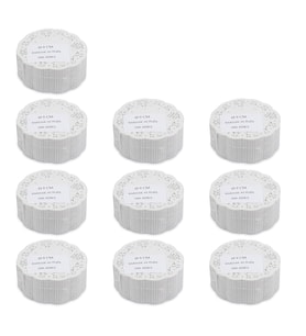 Lidopack Dantel Kağıt Karton Çay Meşrubat Bardak Altlığı - Beyaz - 9 Cm - 500 Adetlik 10 Paket