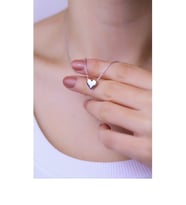 Gümüş Renk Taşsız Kalp Kolye SNJ-35875