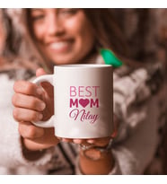 En İyi Anneye İsim Özelleştirmeli Best Mom Kahve Kupası Porselen Kupa Bardak