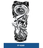 FF-269 ORTA BOY MOTOR VE TURBO DESEN GEÇİCİ DÖVME-TATTO