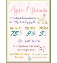 Sevimli Tavşan Temalı Yaş Panosu