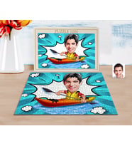 BK Gift Kişiye Özel Erkek Kanocu Karikatürlü 1000 Parça Profesyonel Puzzle-1