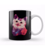 Cute Galactic Cat Space Exploration Kitten Kupa Bardak Porselen