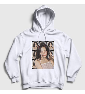 Presmono Unisex Beyaz Poster V2 Kim Sejeong Kapüşonlu Sweatshirt 524390tt (Beyaz)