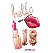 HELLO 18 YAŞ PARTİ SÜSLEME SETİ