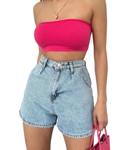 Denim Şort Cepli