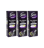 Sesu Erkekler Için Tüy Dökücü Krem Normal Ciltler 100 ml X 3 Adet