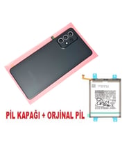 Samsung Galaxy A72 A725 Arka Pil Batarya Kapağı + PİL (Kamera Lensli) SİYAH