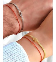 Sonsuzluk Ve  Aşk Düğüm Bileklik 925 Ayar Gümüş Unisex Bileklik