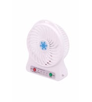 Pazariz Masa Üstü Şarjlı Mini Vantilatör 3 Kademeli Usb Mini Fan Beyaz