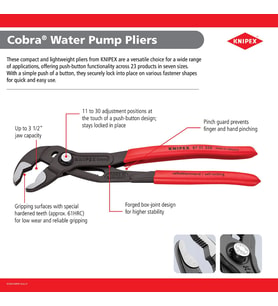 Cobra Su Pompası Pensesi-1000V Yalıtımlı