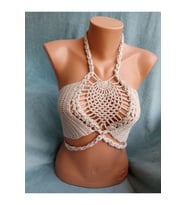 Vip Handmade Bej Crop Top Büstiyer